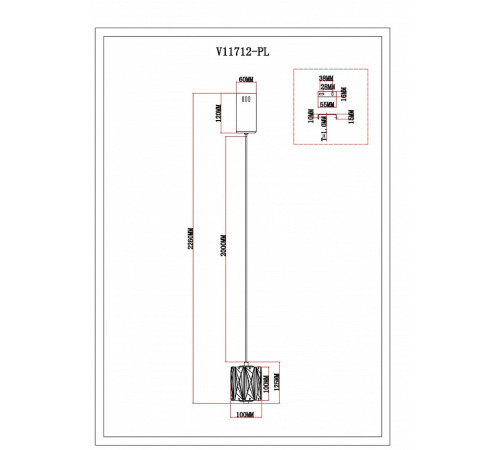 Подвесной светильник Moderli Prismique V11712-PL