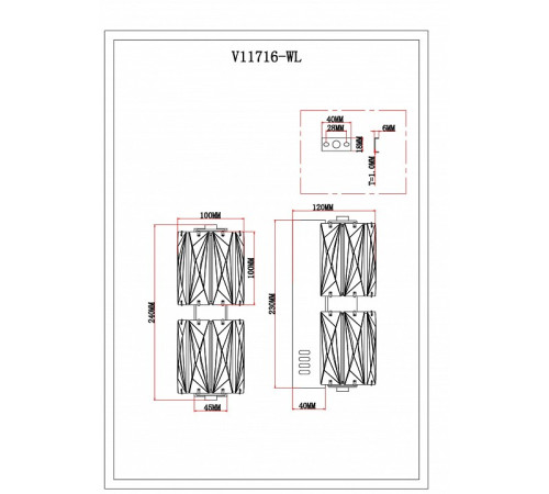 Бра Moderli Prismique V11716-WL