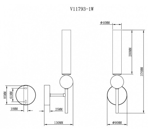 Бра Moderli Illis V11793-1W