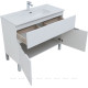 Набор мебели для ванной Aquanet Alvita New 100 напольный 1 ящик 2 двери белый матовый 00274184