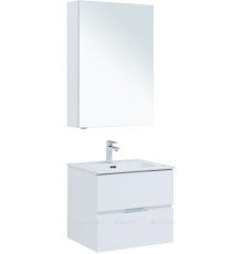 Набор мебели для ванной Aquanet Alvita New 60 2 ящика белый матовый 00274216