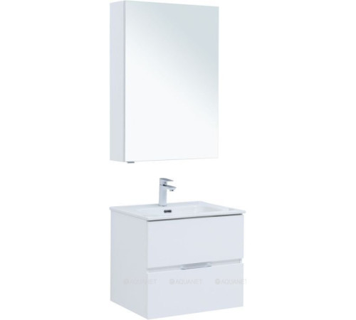 Набор мебели для ванной Aquanet Alvita New 60 2 ящика белый матовый 00274216