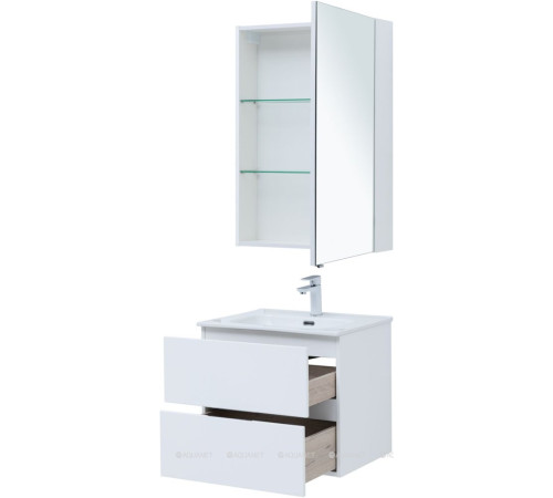 Набор мебели для ванной Aquanet Alvita New 60 2 ящика белый матовый 00274216