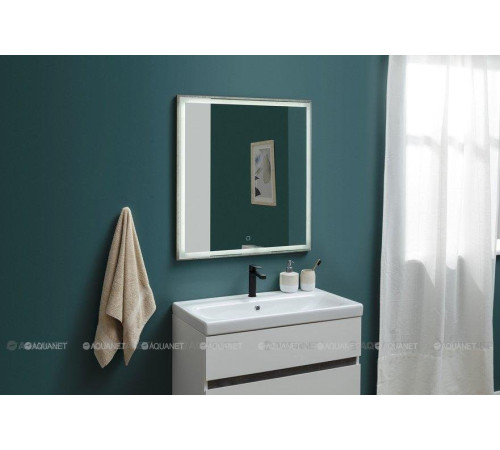 Набор мебели для ванной Aquanet Беркли 60 белый глянец/дуб рошелье зеркало дуб рошелье 00258906