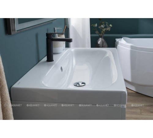 Набор мебели для ванной Aquanet Беркли 60 белый глянец/дуб рошелье зеркало дуб рошелье 00258906