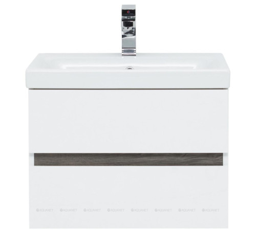 Набор мебели для ванной Aquanet Беркли 60 белый глянец/дуб рошелье зеркало дуб рошелье 00258906