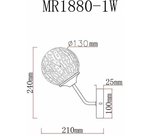Бра MyFar Camilla MR1880-1W