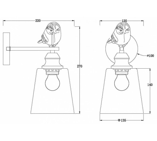 Бра MyFar Tracey MR1960-1W