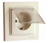 Розетка с заземлением с крышкой Mono Electric Despina 102-170021-118