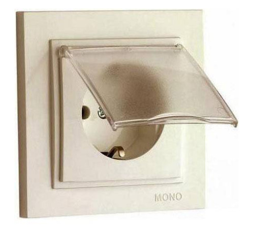 Розетка с заземлением с крышкой Mono Electric Despina 102-170021-118