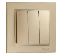 Выключатель трехклавишный Mono Electric Despina 102-222222-114