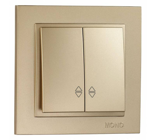 Выключатель проходной двухклавишный Mono Electric Despina 102-222223-111