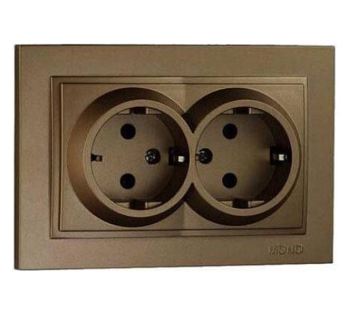 Розетка двойная с заземлением Mono Electric Despina 102-232304-120