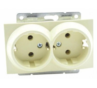 Розетка двойная с заземлением, без рамки Mono Electric Despina / Larissa 500-001704-120