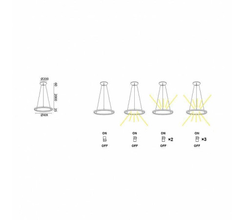 Подвесной светильник Mantra Riumar LED 70 Вт 8675