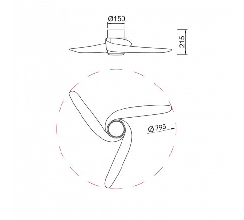 Светильник с вентилятором Mantra GROENLAND 9065