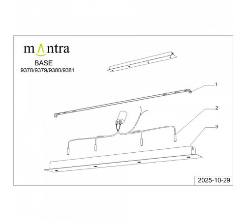 Основание Mantra Modular Light Florones 9380