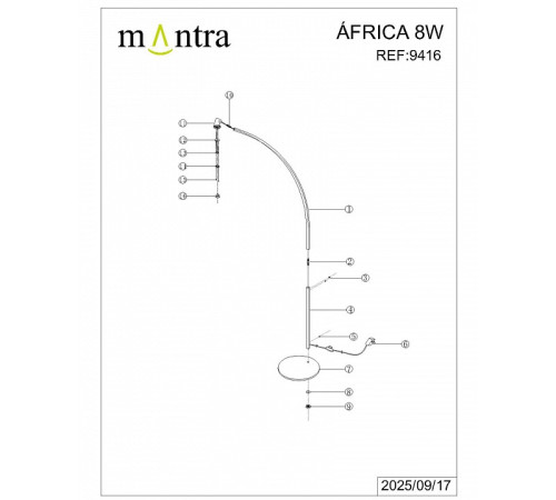Торшер Mantra Africa 9416