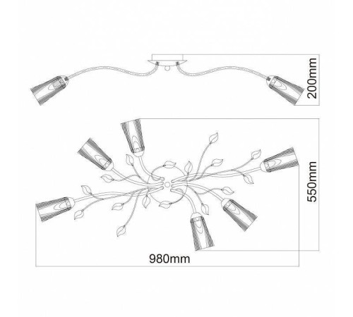 Потолочная люстра MW-Light Восторг 15 242015206