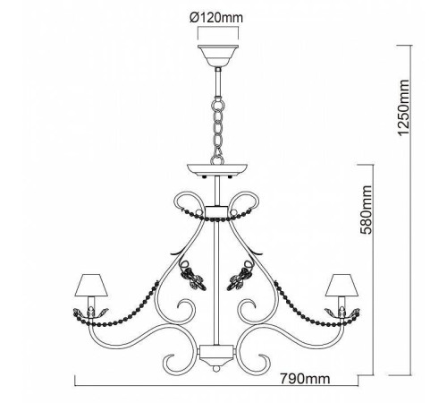 Подвесная люстра Chiaro Валенсия 6 299011608