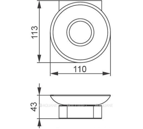 Мыльница с держателем круглая Aquanet 5785 хром