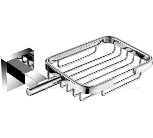 Мыльница Aquanet металлическая прямоугольная хром 6111