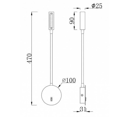 Бра Maytoni Stem C035WL-L3MG3K