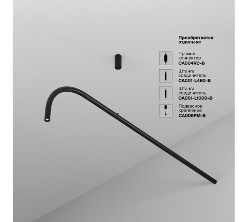 Модульный светильник Maytoni Eye C104WL-3W3-6K-B