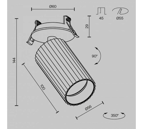 Спот Maytoni Calipso C110CL-01-GU10-BS