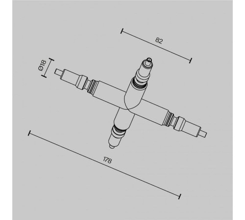 Соединитель X-образный для модульных светильников Maytoni Accessories for system Axity CA008TX-B