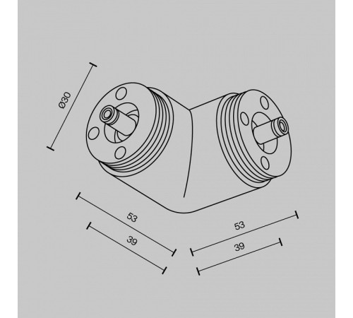 Соединитель угловой L-образный для треков накладных Maytoni CA014CL-B