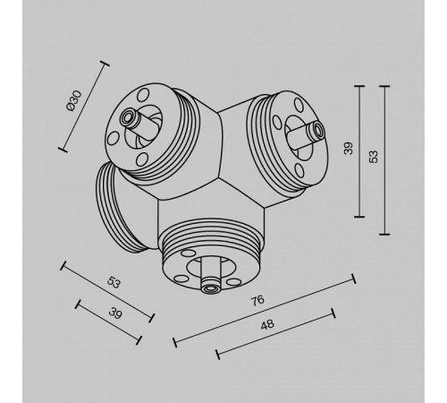 Соединитель угловой L-образный для треков накладных Maytoni CA019L4C-B