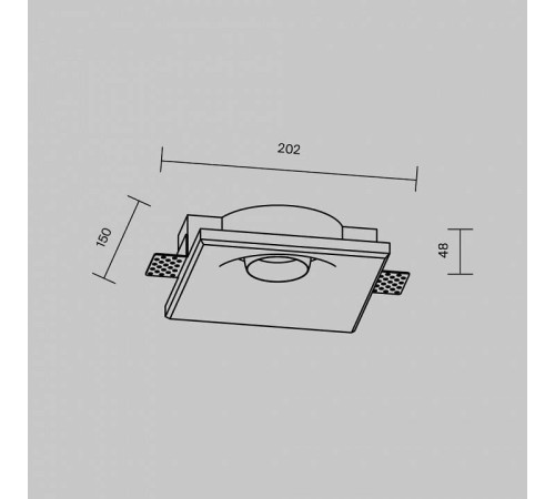 Встраиваемый светильник Maytoni Gyps Modern DL006-GU10-RD-W