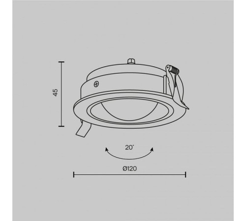 Встраиваемый светильник Maytoni Lens DL105-12W3K-B