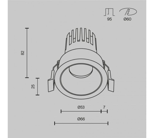 Встраиваемый светильник Maytoni Dip DL115-10W-2.7K-W