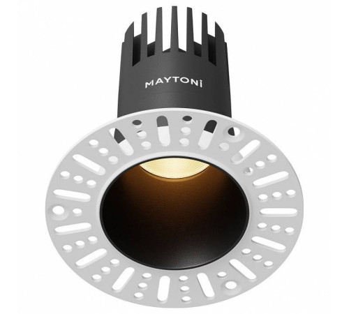 Встраиваемый светильник Maytoni Dip 10 Вт 2700 К черный DL120-10W-2.7K-TRS-B