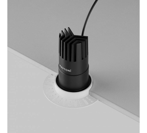 Встраиваемый светильник Maytoni Dip 10 Вт 2700 К черный DL120-10W-2.7K-TRS-B