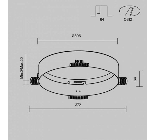 Набор креплений для встраивания светильника Maytoni Accessories DLA032-TRS36-W