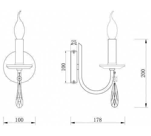 Бра Freya Forte FR1006WL-01N