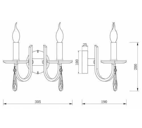 Бра Freya Forte FR1006WL-02N