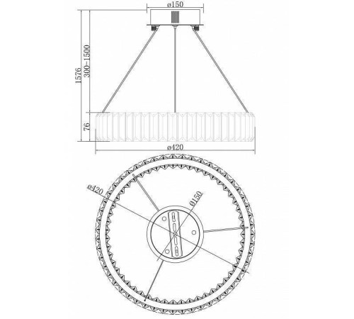 Подвесной светильник Freya Tier LED 17 Вт FR5257PL-L17CH