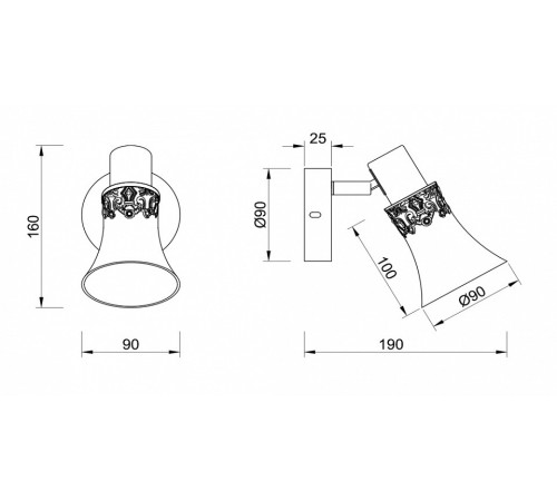 Спот Freya Susana FR7002WL-01WG