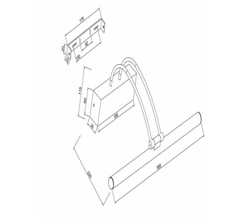 Подсветка для картины Maytoni Finelli MIR004WL-L12BZ