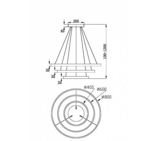 Подвесной светильник Maytoni Rim 3 MOD058PL-L100W3K