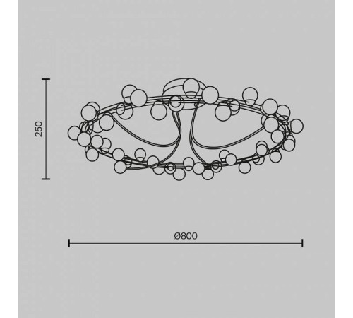 Потолочная люстра Maytoni Tessara MOD081CL-L48G3K