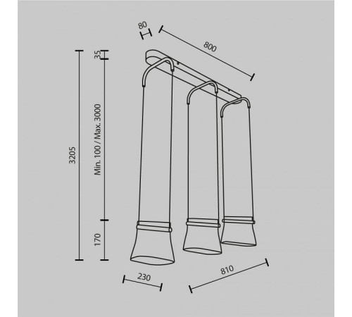 Подвесной светильник Maytoni Cabaret MOD170PL-L24BS3K
