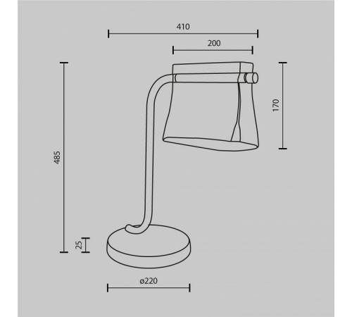 Настольная лампа декоративная Maytoni Cabaret MOD170TL-L8BS3K