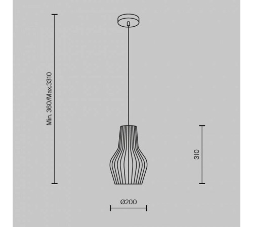 Подвесной светильник Maytoni Roots 1 лампа MOD191PL-01W