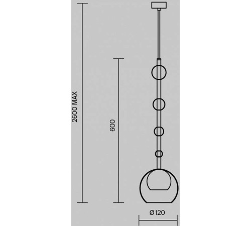 Подвесной светильник Maytoni Ros MOD227PL-01B1