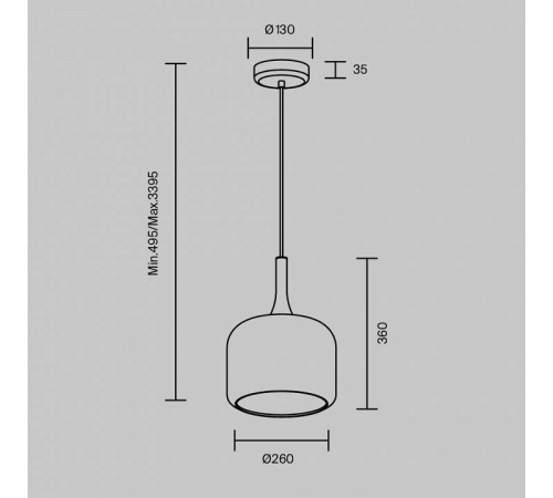 Подвесной светильник Maytoni Spirito MOD286PL-L18G3K